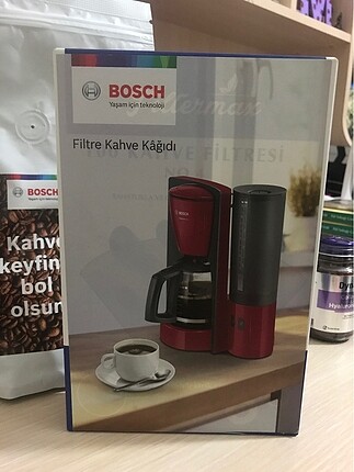 Bosch filtre kahve kağıdı ve kahvesi