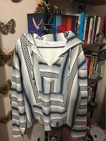 Etnik desenli sweatshirt