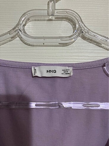 m Beden Mango Lila bağlamalı tshirt
