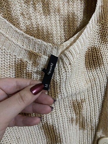 xl Beden camel Renk Defacto örgü hırka bluz takım