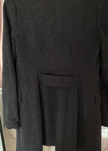 Zara Düğmeli Gri Midi Kaban