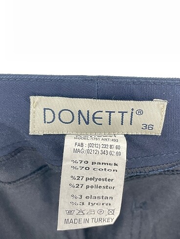 36 Beden lacivert Renk PreLoved Kumaş Pantolon %70 İndirimli.