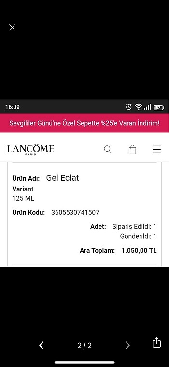 Lancome Lancome yüz yıkama jeli