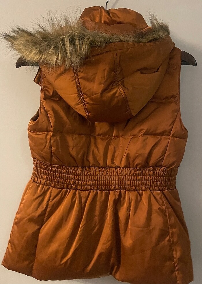 Kurklu kapsonlu beli lastikli yelek - Görsel 3