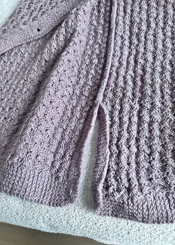 Gri Örgü Hamile Hırka - Görsel 6