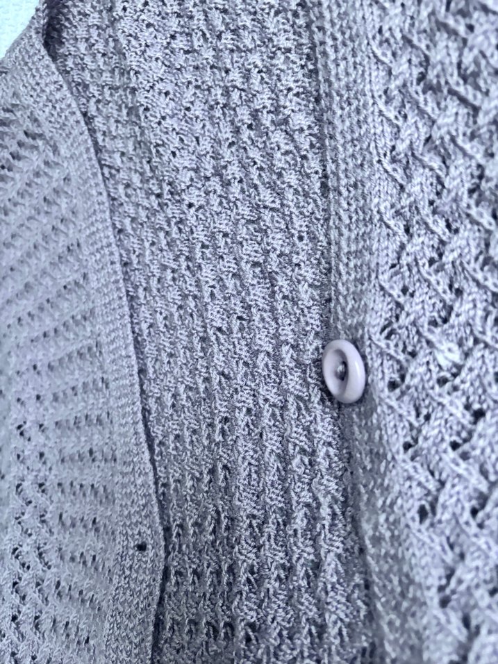 Gri Örgü Hamile Hırka - Görsel 5