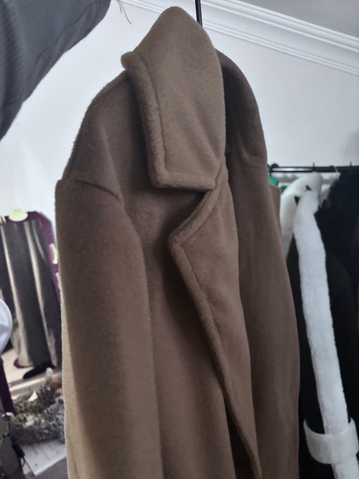 Kahverengi Midi Kadın Kaban - Görsel 4