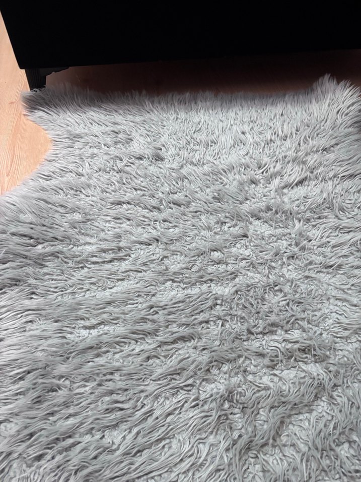 Bohem Gri Uzun Tüylü Halı - Görsel 5