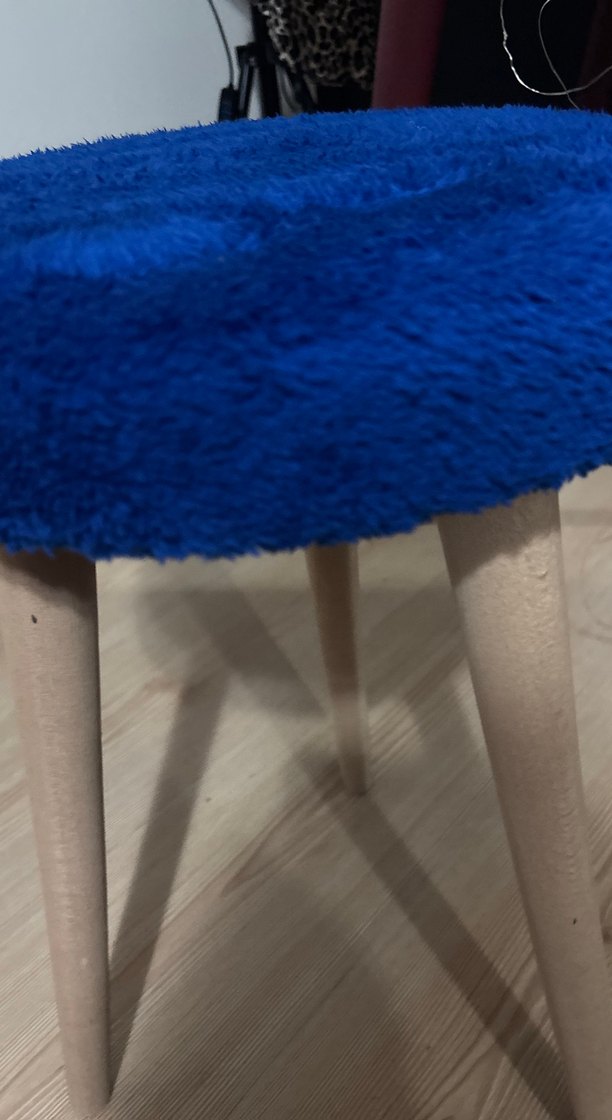 Renkli Mavi makyaj Taburesi - Görsel 3