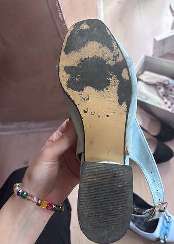 Mavi Tokalı Kadın Topuklu Ayakkabı - Görsel 5