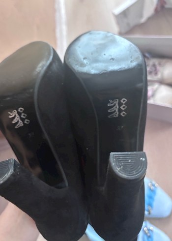 Mavi Tokalı Kadın Topuklu Ayakkabı - Görsel 6