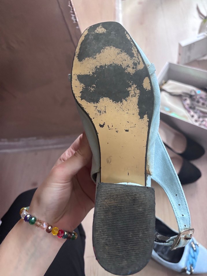 Mavi Tokalı Kadın Topuklu Ayakkabı - Görsel 5