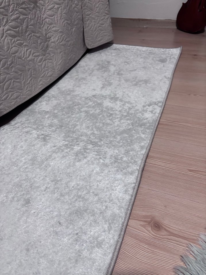 Gri Modern Düz Desenli Halı - Görsel 4