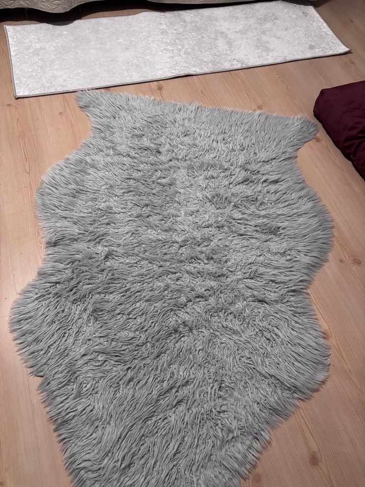 Gri Modern Düz Desenli Halı - Görsel 2