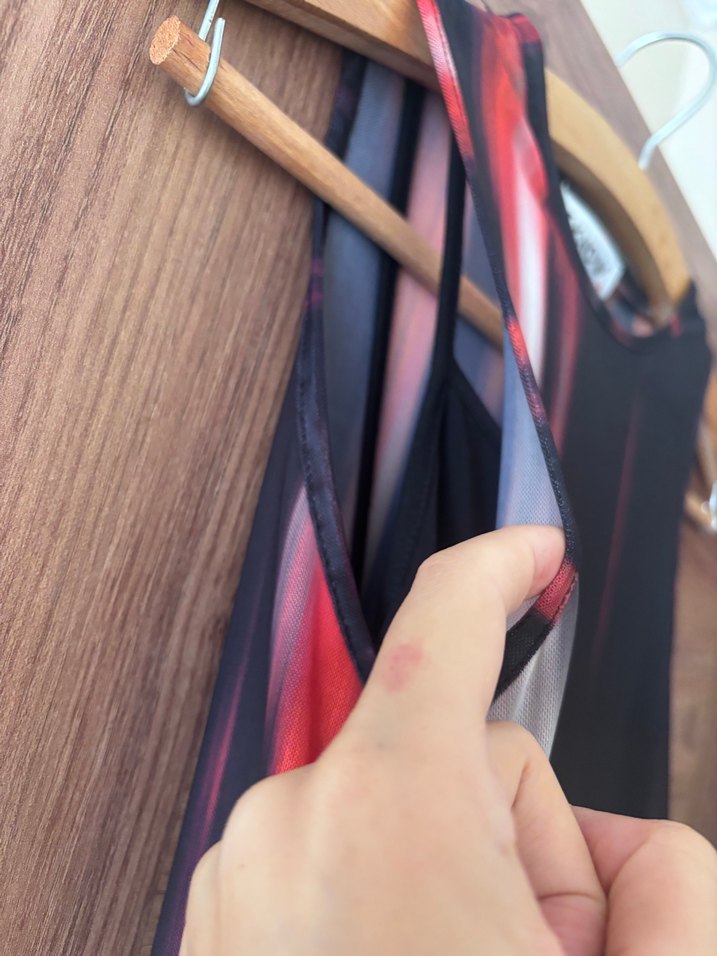 Kadın Çok Renkli Uzun Drapeli Elbise - Görsel 3