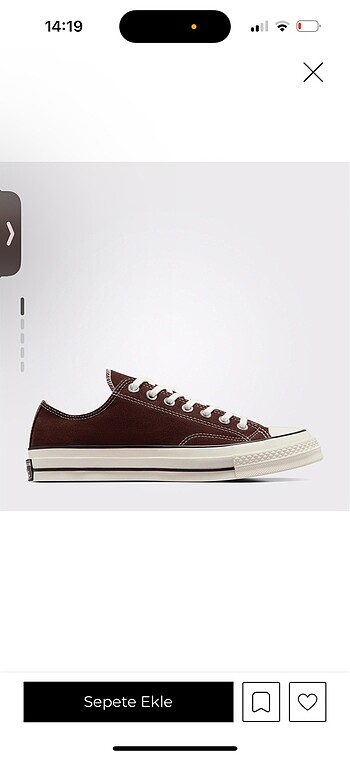 40 Beden Chuck taylor kahverengi converse