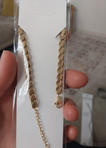 Çelik Altın Renk Zincir Detaylı Kadın El Zinciri - Görsel 7