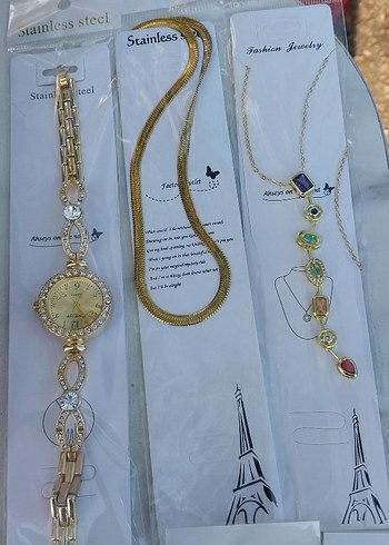 Zincir Detaylı Altın Renkli Kadın El Zinciri - Görsel 16