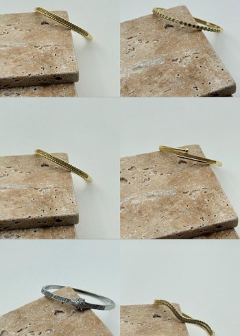 Accessorize Çelik Altın Renkli Bohem Minimalist Bilezikler