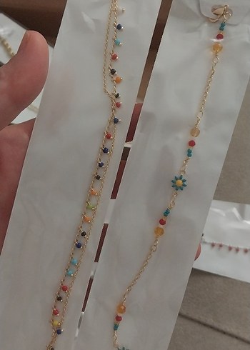 Kırmızı Boncuklu Bohem Çelik Halhal - Görsel 5