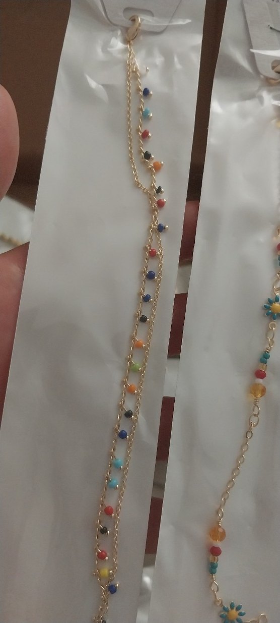 Kırmızı Boncuklu Bohem Çelik Halhal - Görsel 4