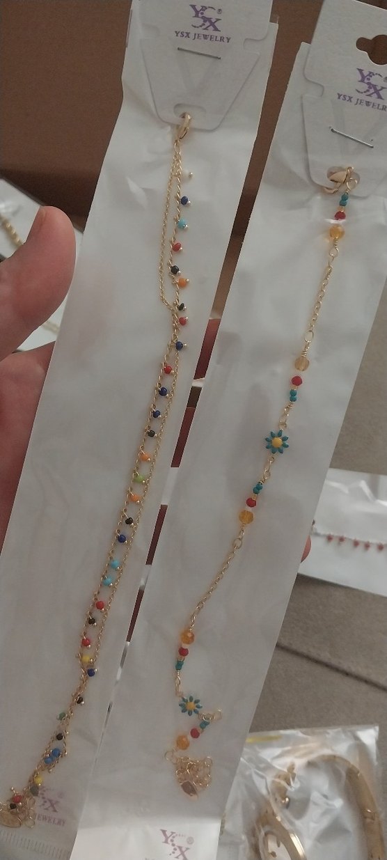 Kırmızı Boncuklu Bohem Çelik Halhal - Görsel 5