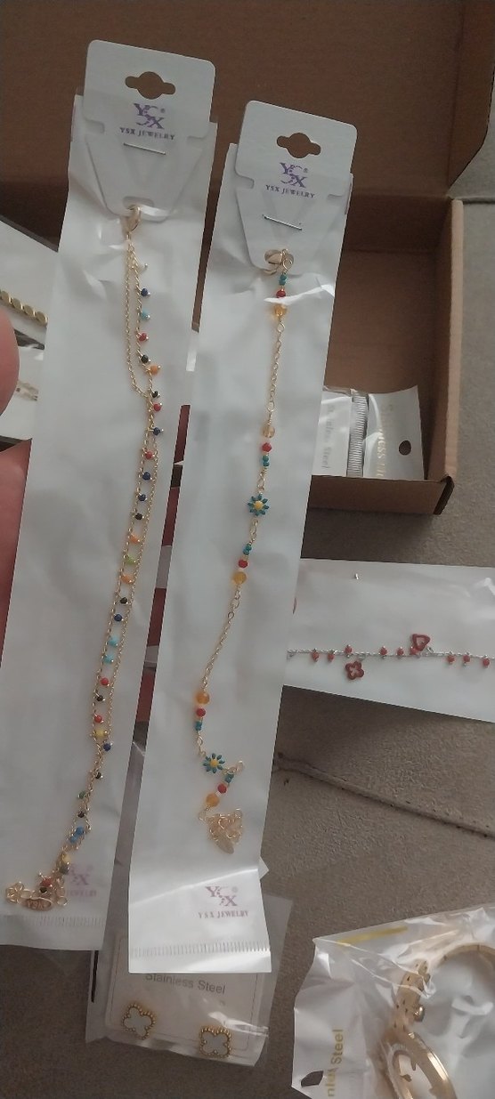 Kırmızı Boncuklu Bohem Çelik Halhal - Görsel 3