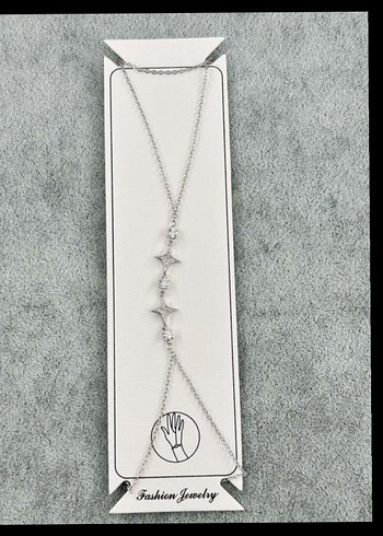 Bohem Zincir Detaylı Beyaz Kadın El Zinciri - Görsel 5