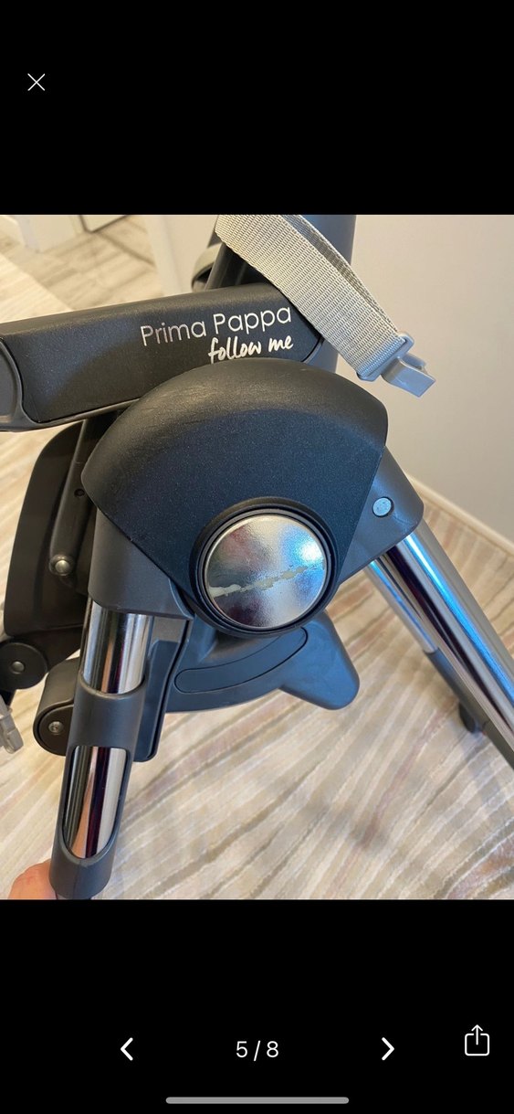 Gri Ayarlanabilir Sırt Destekli Mama Sandalyesi - Görsel 4