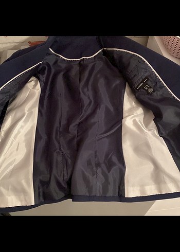 Lacivert Düğmeli Kadın Blazer Ceket - Görsel 5