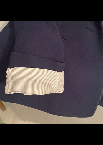 Lacivert Düğmeli Kadın Blazer Ceket - Görsel 3