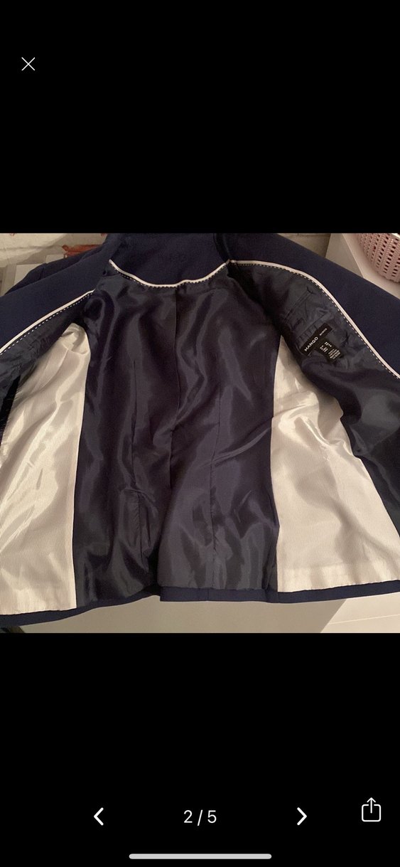 Lacivert Düğmeli Kadın Blazer Ceket - Görsel 5