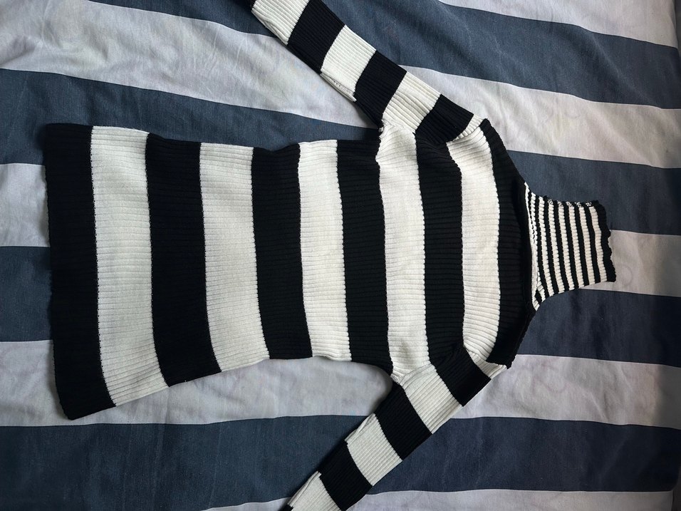 Kadın Fitilli Boğazlı Çok Renkli Triko Kazak - Görsel 5