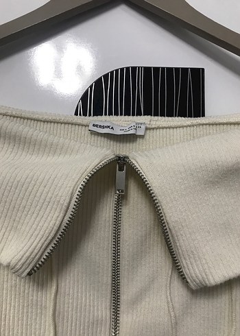 Bershka kayık yaka bluz hırka - Görsel 2