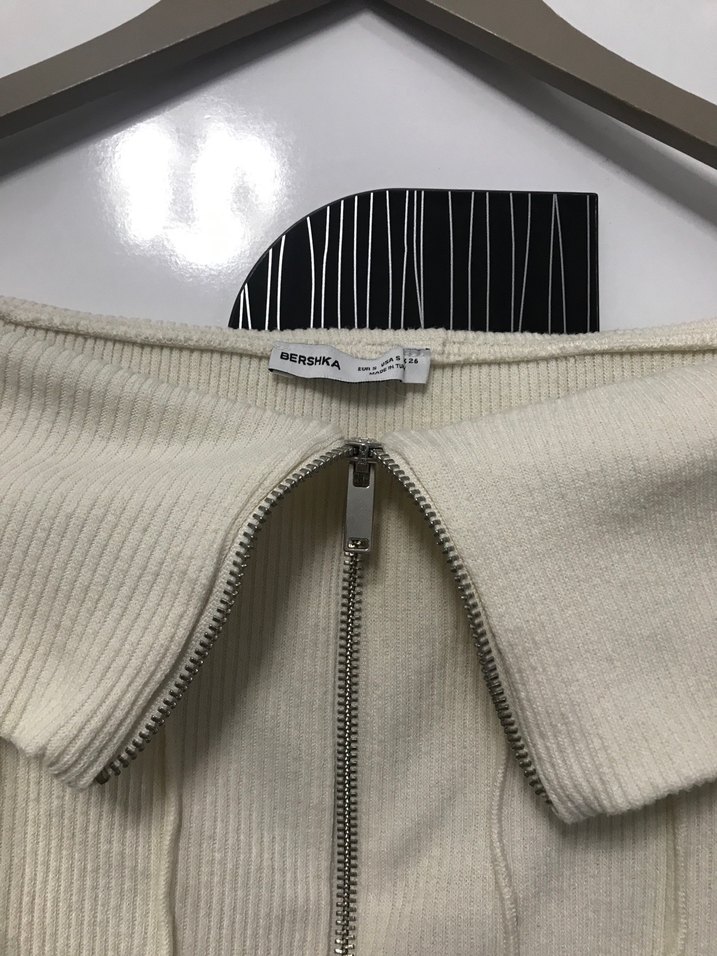 Bershka kayık yaka bluz hırka - Görsel 2