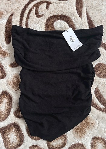 Siyah Straplez Kadın Bluz - Görsel 5