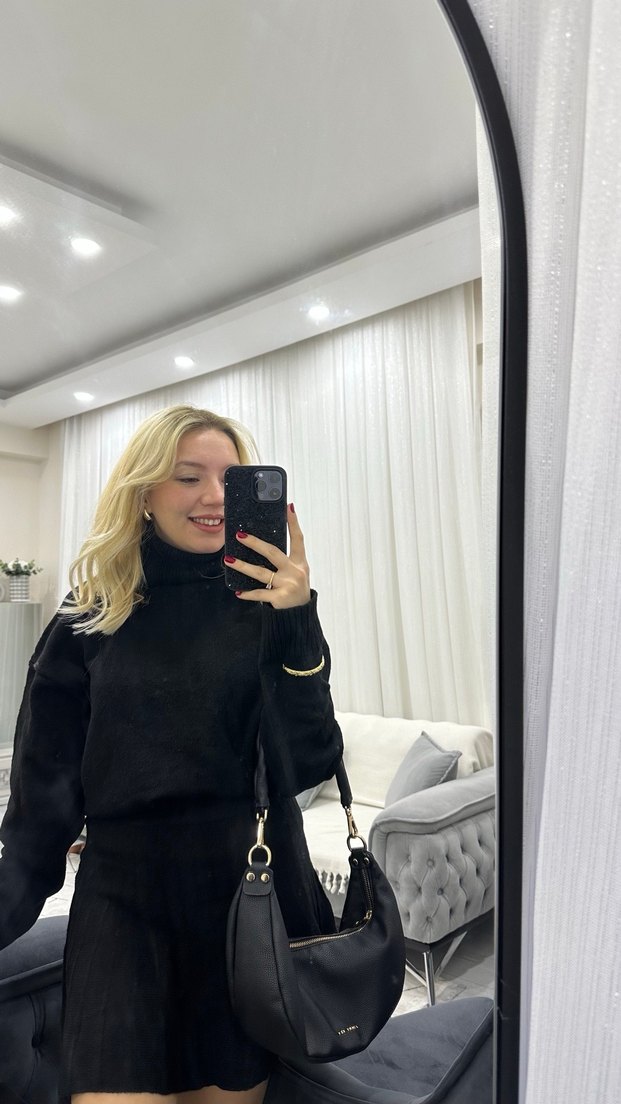 Bogazlı Siyah triko takım - Görsel 2