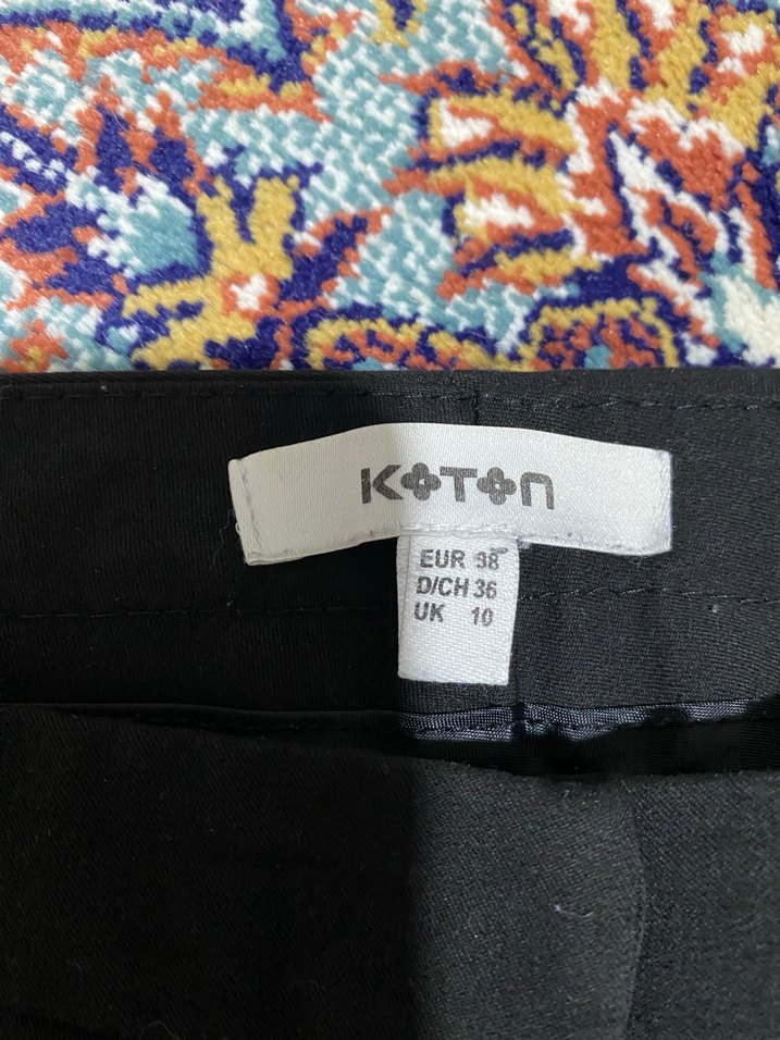 Siyah Kadın Kumaş Pantolon, Normal Boy, Regular Fit - Görsel 3