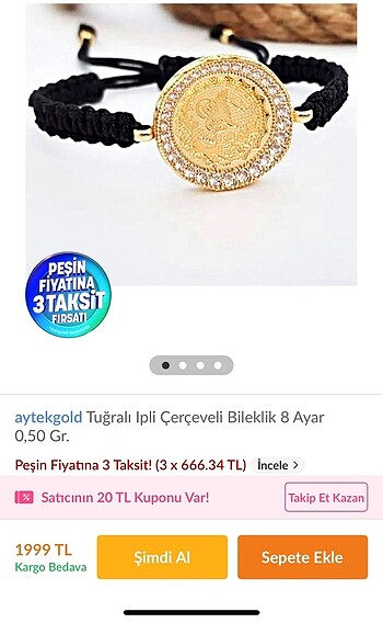 Diğer Tuğralı ipli çerçeveli 8 ayar bileklik