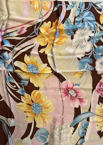 Bohem Çok Renkli İpek Şal Vakko - Görsel 4