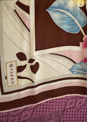 Bohem Çok Renkli İpek Şal Vakko - Görsel 2