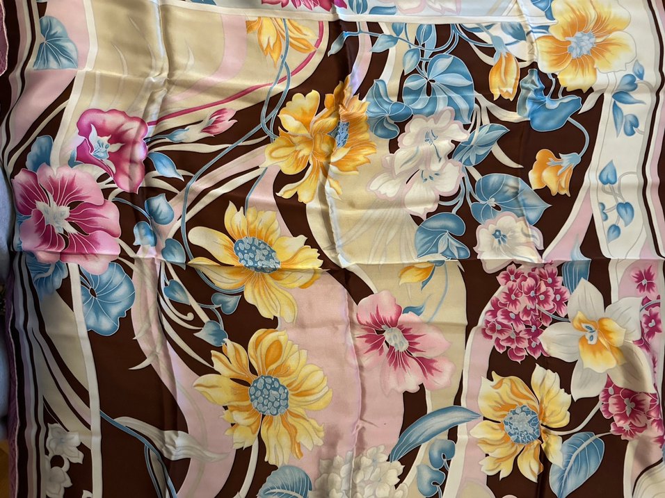 Bohem Çok Renkli İpek Şal Vakko - Görsel 3