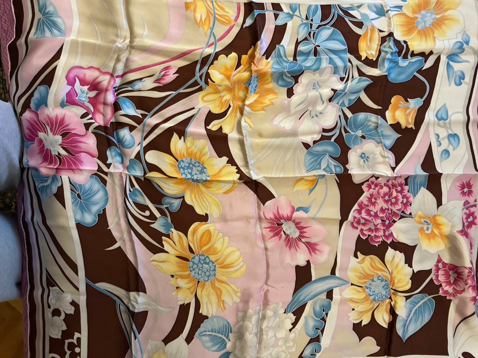 Bohem Çok Renkli İpek Şal Vakko - Görsel 4