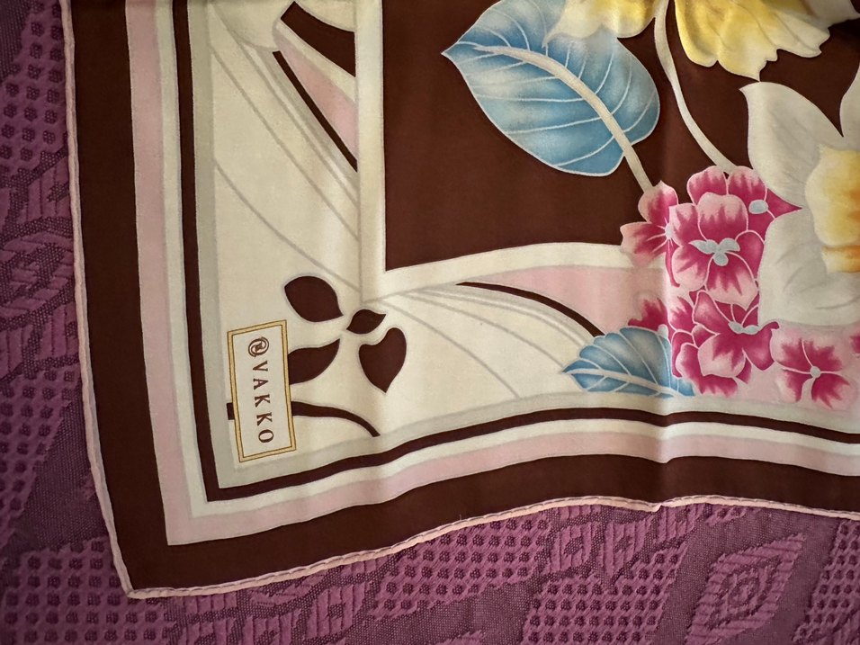 Bohem Çok Renkli İpek Şal Vakko - Görsel 2