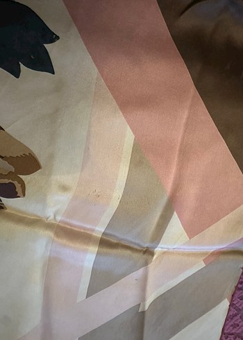 Bej İpek Dokulu Bohem Kadın Eşarp - Görsel 2