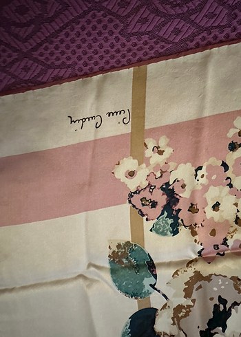 Bej İpek Dokulu Bohem Kadın Eşarp - Görsel 4