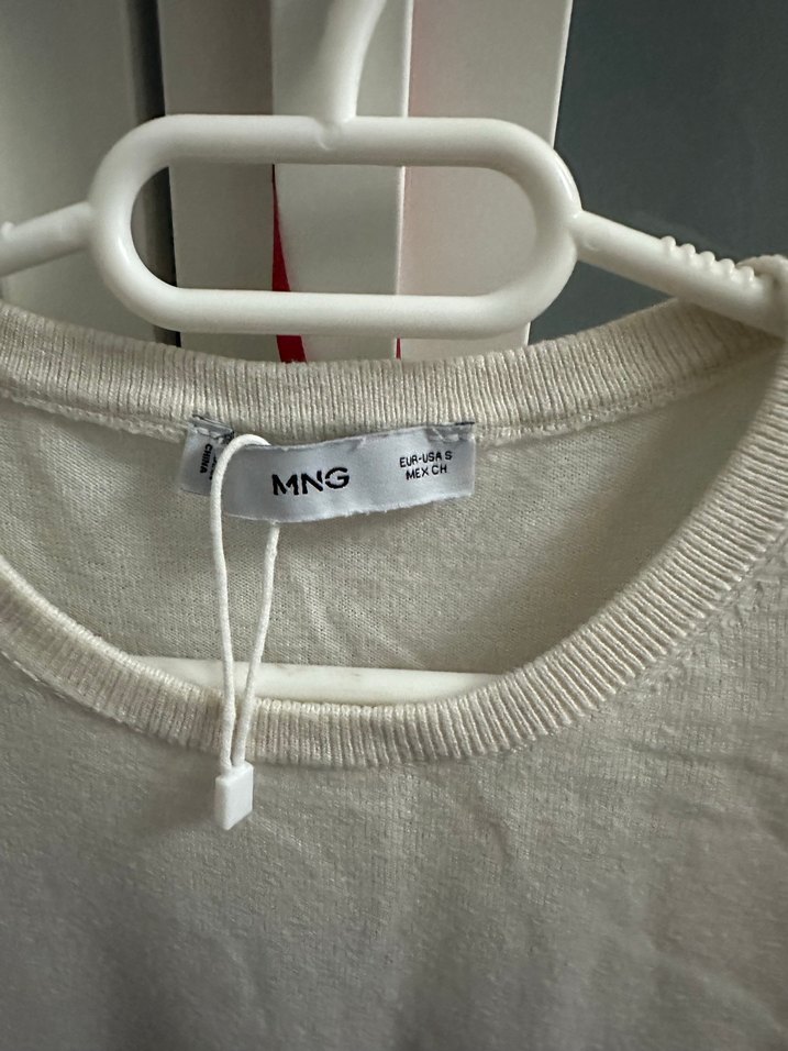 Krem Uzun Kollu Basic Kadın Sweatshirt - Görsel 2