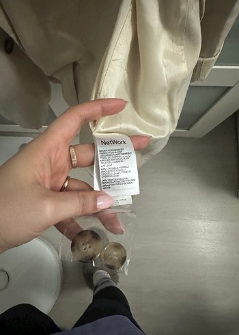 Bej Keten Kadın Blazer Ceket - Görsel 3