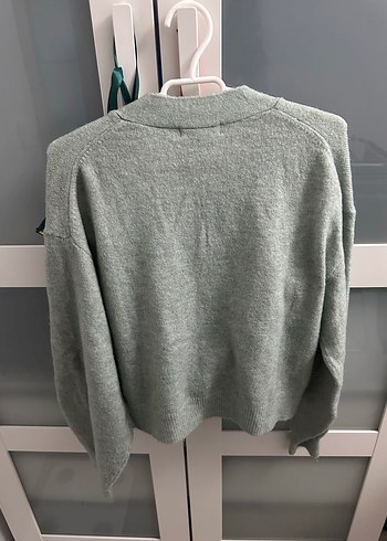 Mint Yeşili Düğmeli Kadın Hırka - Görsel 3