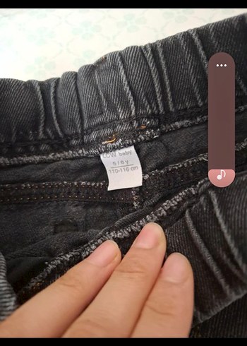 Gri Erkek Çocuk Bol Kesim Kot Pantolon - Görsel 2